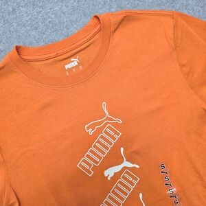 Puma Men's Orange Classic Logo T Shirt Short‎ Sleeve Size Small Activewear NWT